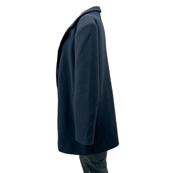 Thakoon Wool Peacoat Single Breasted Overcoat Jacket Navy Blue Women's 10 - Picture 4 of 10